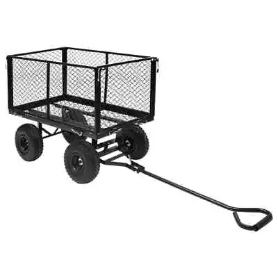 350KG Garden Cart Hand Trolley Beach Fishing Wheels Wagon Pull Wheelbarrow • $191.42
