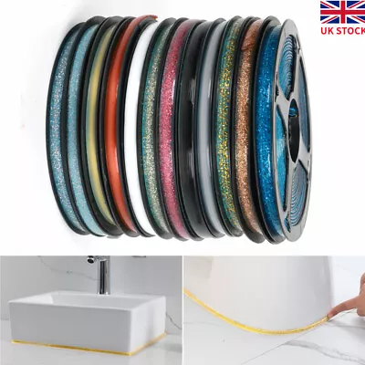 6M Ceramic Tile Waterproof Mildewproof Gap Tape Adhesive Seam Sticker Kitchen • £6.89