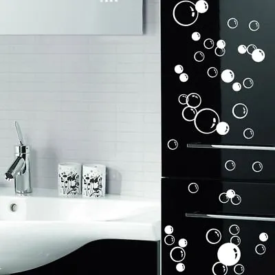 £1.99 • Buy 86 Floating Bubble Wall Paper Decal Bathroom Tile Window Decoration Art Stickers