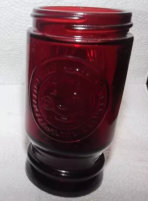 Wheaton Ruby Red Glass Bottle Smiley Face 4  Bottle • $4.99