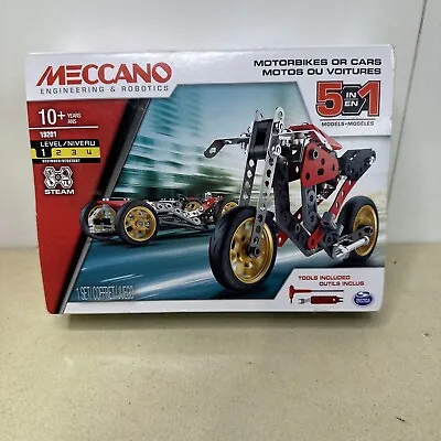 Meccano 5-in-1 Street Fighter Bike STEAM Engineering Building Set US Seller • $26.99