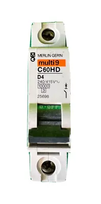 Merlin Gerin 4 Amp Circuit Breaker  C60HD Type D • £6