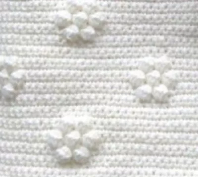 Crochet Pattern Baby Blanket With Bobble Flower Pattern In Supersoft Chunky Yarn • £3.25