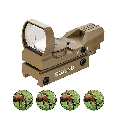 Red Green Dot Rifle Scope 4 Reticles Reflex Sight Tactical 20mm/22mm Mount Rail • $24.88