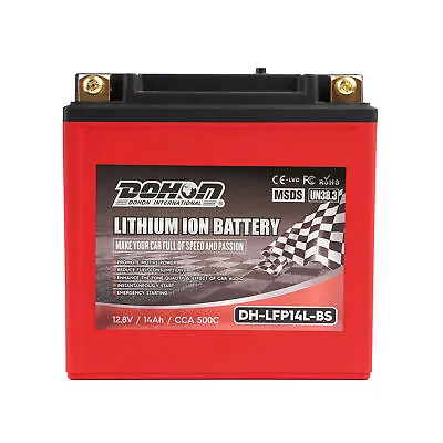 14L-BS 12V 14Ah 500CCA Lithium Battery LiFePO4 Motorcycle For HARLEY-DAVIDSON • $171.30