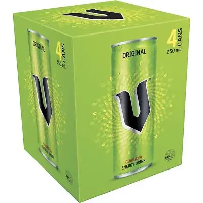 V Energy Drink Guarana Original Bulk Wholesale - 1p 2p 4p 8p 12p 20p 40p 60p 80p • $120