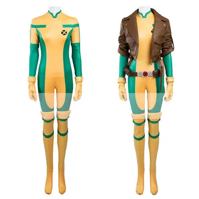 Movie X-Men Rogue Anna Marie Cosplay Costume Halloween Party Outfits Custom Made • £158.24