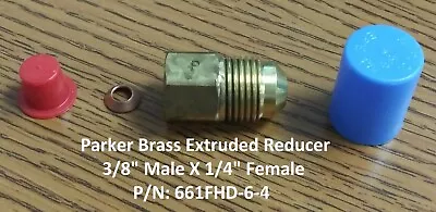 Parker 3/8  Male X 1/4  Female Flare Extruded Reducer 661FHD-6-4 • $8.74