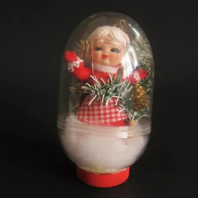 Mrs Claus Handmade Christmas Diorama 5in Plastic Case Holiday Decoration • $24.99