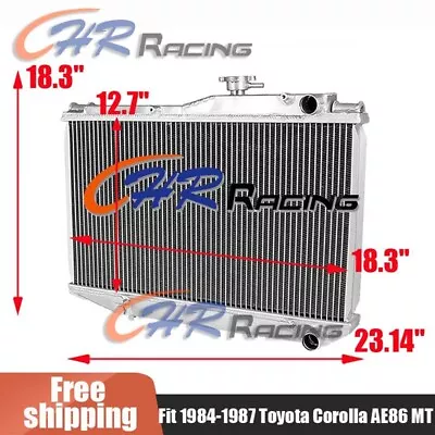 FOR 52mm TOYOTA COROLLA AE86 4AGE GTS 83 84 85 86 87 Aluminum Radiator MT New • $174