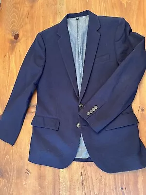 NAVY-BLUE J.CREW THOMSPON SEERSUCKER SPORT COAT Sz 38s Cotton Blazer Suit Jacket • $75