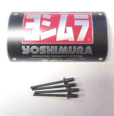 Genuine Yoshimura Japan Metal Black And Red Exhaust Badge Decal Cyclone Gp Force • $43.49