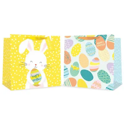 Large Square Easter Gift Bag - Present Eggs Chocolate Kids Luxury Egg Hunt Treat • £3.19