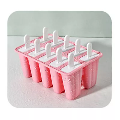 12x Ice Lolly Cream Maker Mold Silicone DIY Popsicle Mould Frozen Yogurt Icebox • £10.86