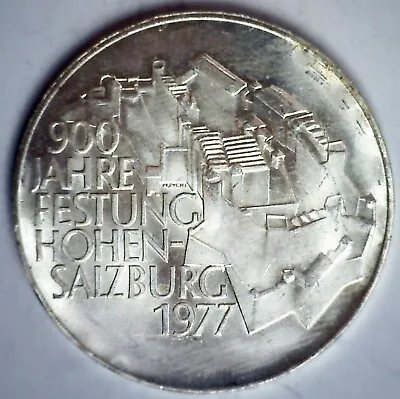 $21.98 • Buy 1977 Austria Silver 100 Schilling Coin Uncirculated 900th Hohensalzburg Fortress