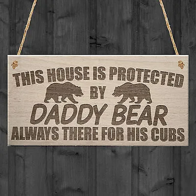 Daddy Bear There For His Cubs Father's Day Hanging Plaque Dad Grandad Gift Sign • £3.99