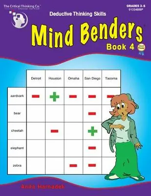 Mind Benders Level 4 Workbook - Deductive Thinking Skills Puzzles [Grades 3-6] • $13.98