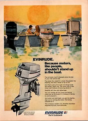 Evinrude Outboard-Because Motors Like People Shouldn't Stand Up In The Boat • $8
