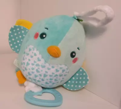 Baby Clementoni Bird Soft Toy Pull Lullaby Musical Soother Cot Baby Teether • £6