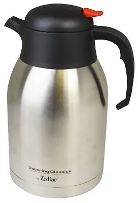 Coffee Jug Insulated Beverage Server Push Button Double Wall Vacuum 1L 1.5L 2L • £15.95