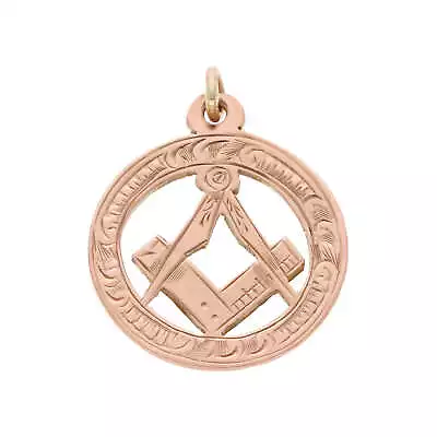 Pre-Owned 9ct Rose Gold Masonic Pendant  9ct Gold Unisex • £109.25