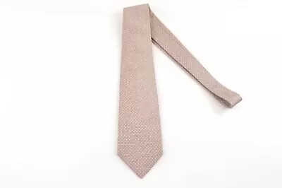 ISAIA NWOT Silk Neck Tie In Light Tan / Brown With White Polka Dots 7 Fold  • $89.99