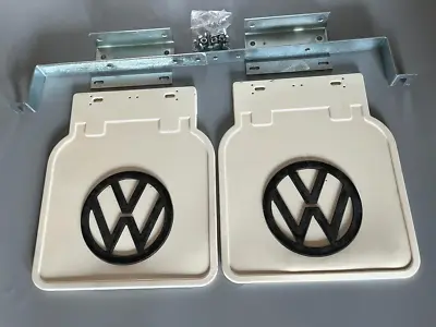 NEW 2 VW Bug Mud Flap With Brackets For 1950-ON FITS ALL BUGS 111821805W PAIR • $69.90