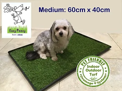 £9.95 • Buy EASY PEESY Indoor Outdoor Dog Puppy Pet Grass Toilet Loo Potty Training Mat Pad 