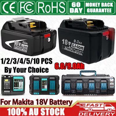 10X 18V 9.0AH 6.0AH LXT Battery Charger For Makita BL1860 BL1840 BL1850 Cordless • $486.86