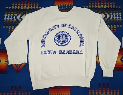 VTG 70s Collegiate Pacific USA UCSB Santa Barbara Distressed Raglan Sweatshirt M • $123.75