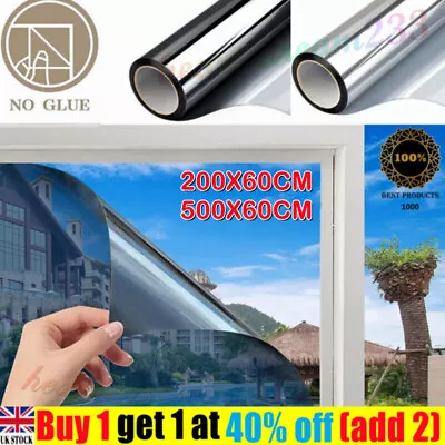 One Way Mirror Window Film UV Reflective Privacy Tint Foil Home Glass Sticker ! • £8.39