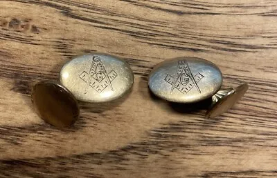 Antique Vintage Engraved Masonic Cufflinks  • $85