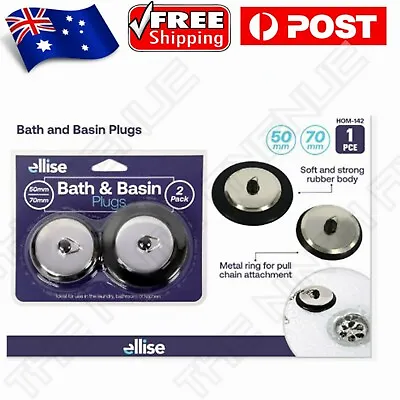 2pcs BLACK COLOR Bath Sink Plug Hand Basin Vanity Plug Bathroom Kitchen • $5.49