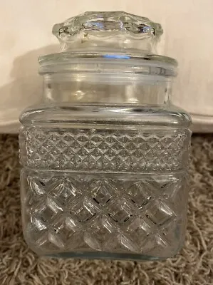 Vintage Anchor Hocking Wexford Glass Canister With Lid • $10