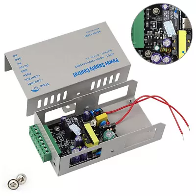 12V 5A Door Access Control Power Supply For RFID Reader Keypad Magnetic Lock Kit • £16.55