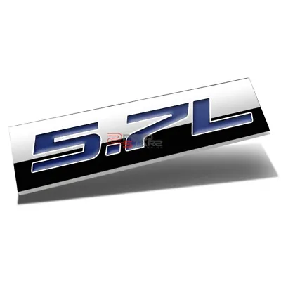 Polished Chrome Blue 5.7l 5.7 L Metal Emblem Decal Logo Trim Badge 3m Adhesive • $6.88