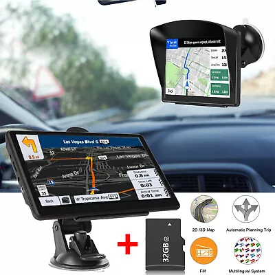 7Inch Car Truck GPS Navigation System Touch Screen Spoken Direction New Maps Lot • $49.89