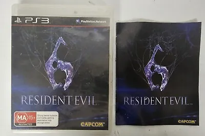 ✅ Resident Evil 6 With Manual (PlayStation 3 PS3 ) FAST FREE POST ✅ • $14.95