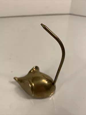 Vintage Mouse Brass Candle Snuffer Or Ring Holder Paper Weight Desk Receipt 3.5” • $12.50