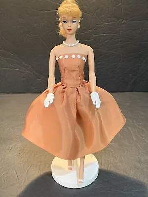 Vintage Barbie Clone Strapless Orange Dress With Sequin Accents • $17.50