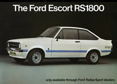 FORD ESCORT RS1800 RALLYE SPORT RETRO POSTER PRINT CLASSIC 70's ADVERT A3 • £5.95