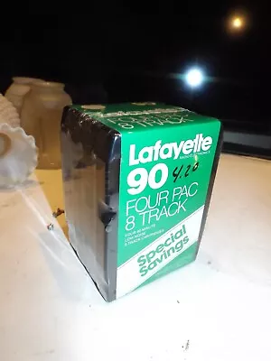 4-pack Lafayette 8-Track Blank Cartridge Recording Tape 90 Minutes Sealed NOS • $22