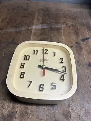 Vintage Old MCM Mid Century Modern Bulova Electronic 3272 89 6 Wall Clock Works • $99.99