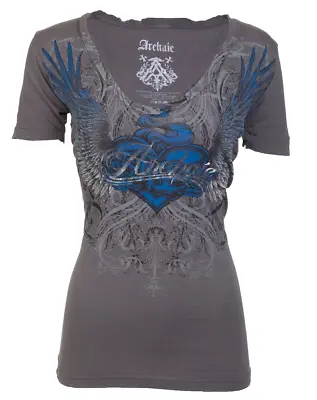 Archaic By Affliction Women's T-shirt Heartache Biker Tattoo • $24.95