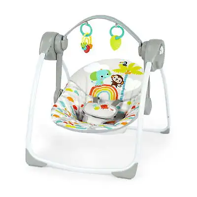 $41.64 • Buy Bright Starts Playful Paradise Portable Compact Baby Swing With Toys Newborn