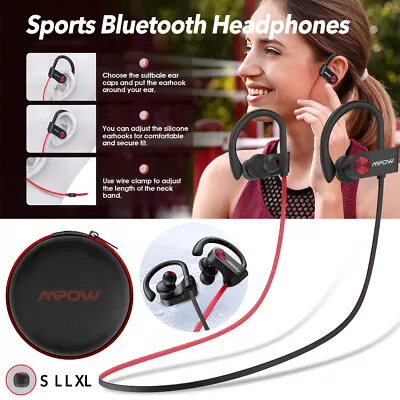 Mpow Flame Bluetooth Wireless Headphones Earbuds Sport Gym Headphones Earphones • £17.99