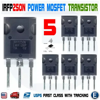 5pcs IRFP250N IRFP250 Power MOSFET N-Channel Transistor 30A 200V TO-247 USA • $8.45