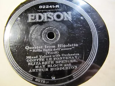 1920 French ODETTE LE FONTENAY Max BLOCH Rigoletto Quartet EDISON Diamond 82241 • $19.99