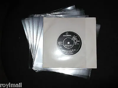 25 X 7  Pvc Record Sleeves/covers180 MICRON GUARANTEED Glass Clear Thickest Best • £6.87