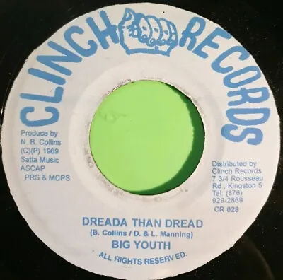 £12.95 • Buy Dreaded Than Dread  / I Pray Thee .big Youth. 45